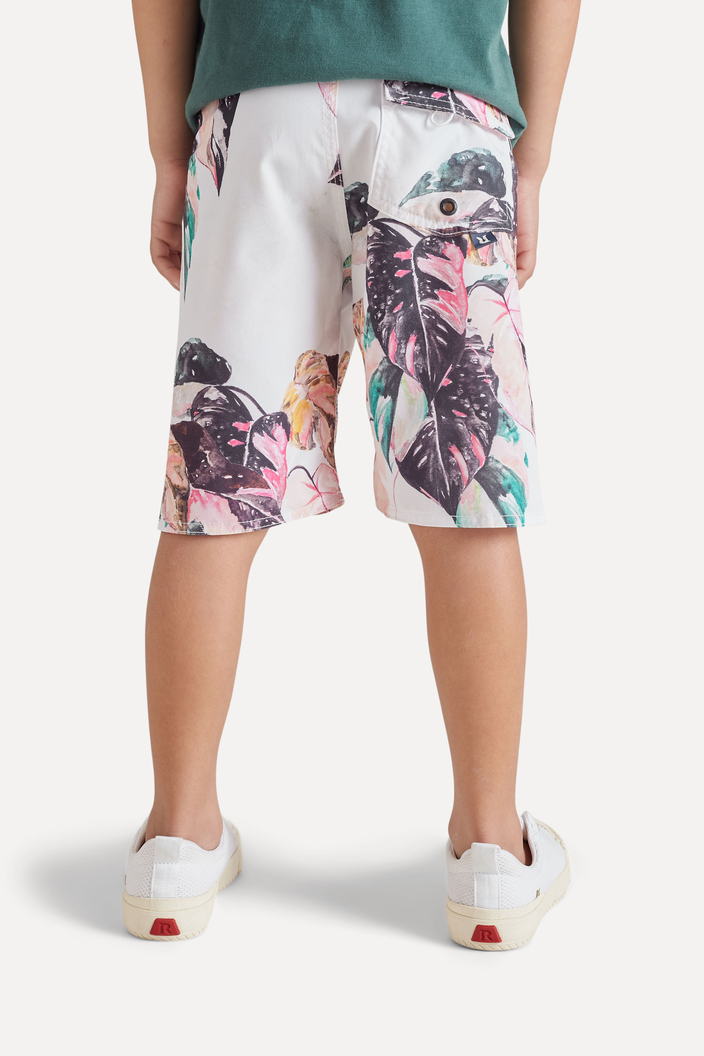 Bermuda Branco Reserva Mini Estampado Fantasia