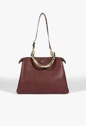 Bolsa Tote Flare Couro Vermelha
