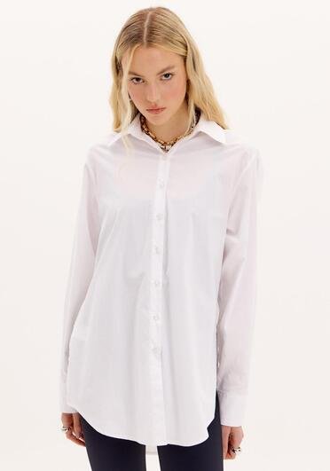 Camisa Branca My Favorite  Alongada