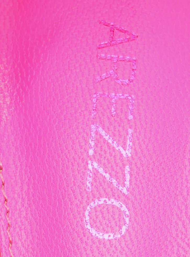SANDÁLIA ROSA AREZZO COURO SALTO BLOCO LACE UP
