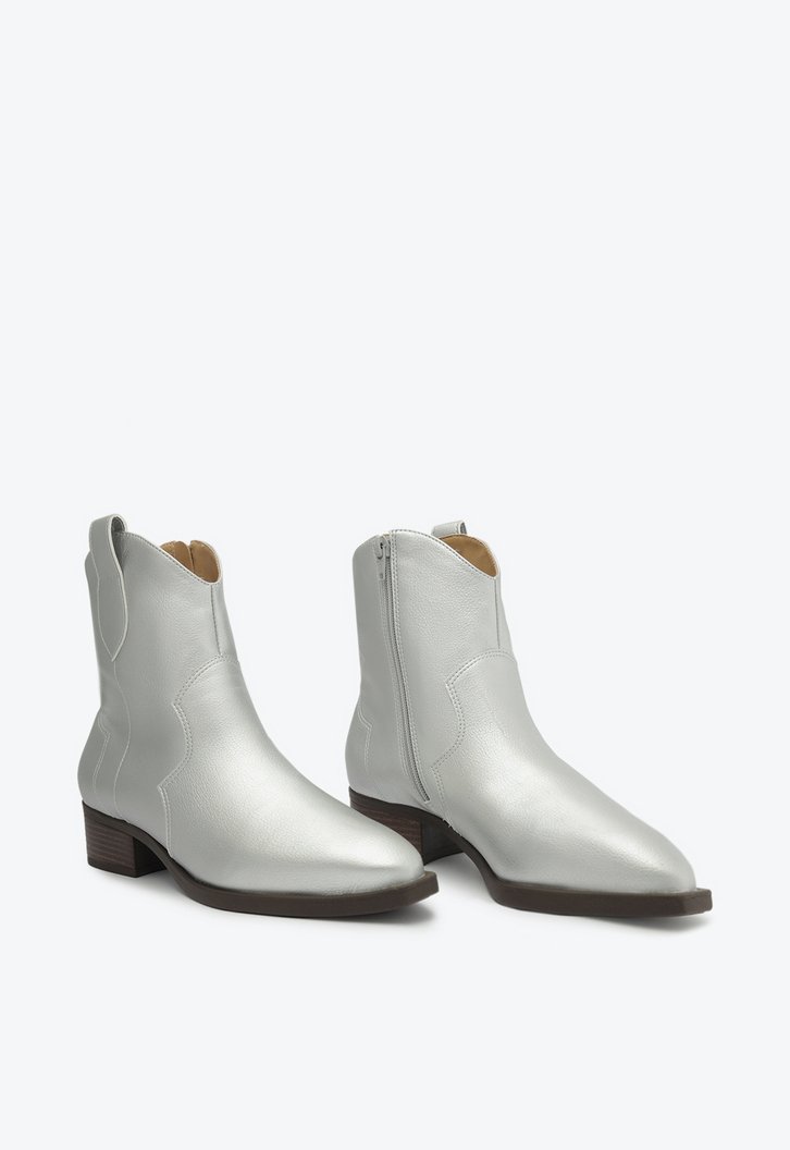 Bota Cano Curto Prata Western