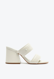 Sandália Mule Branca Schutz Couro