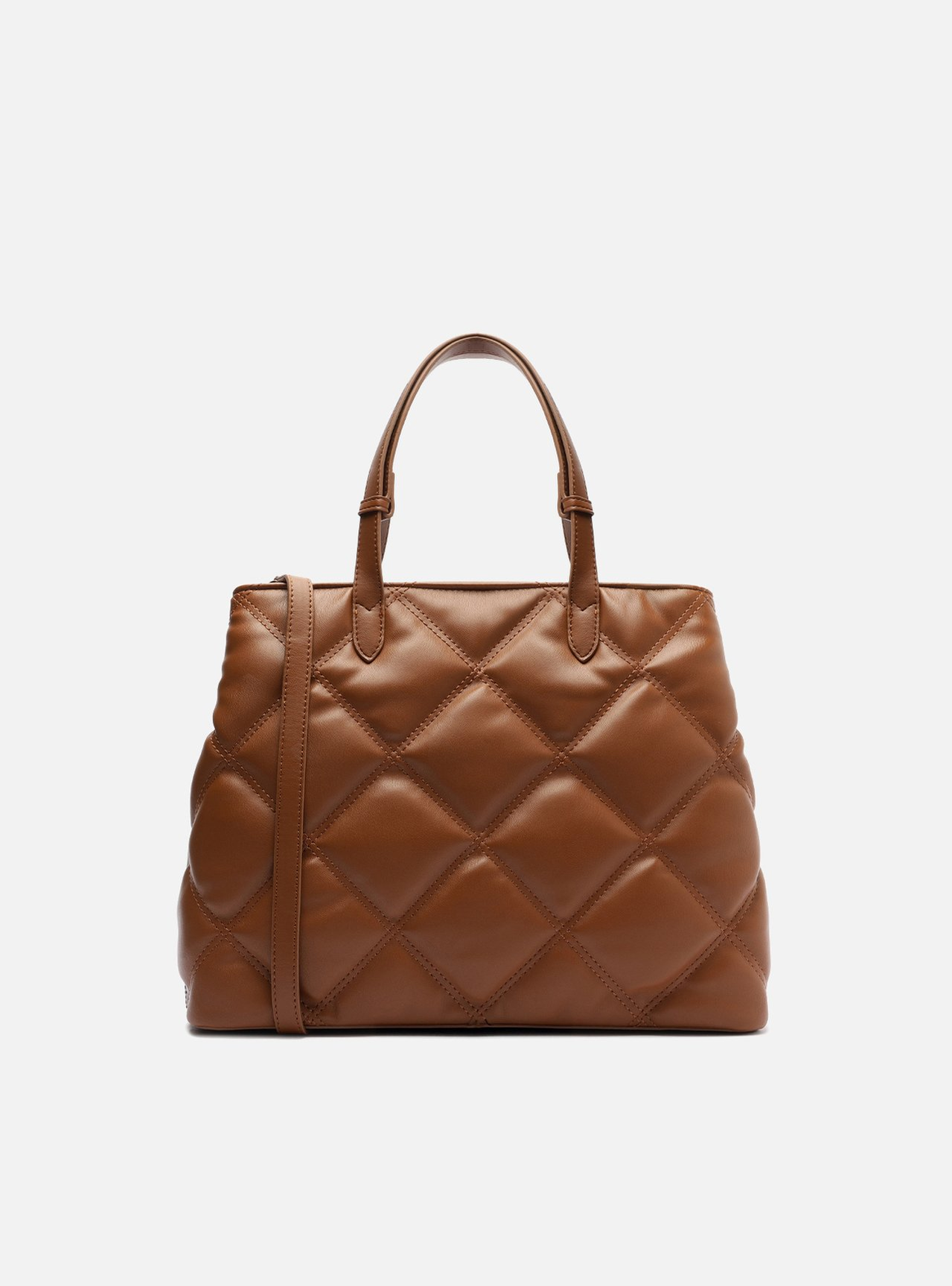Bolsa Tote Marrom Matelassê Média | ZZ MALL
