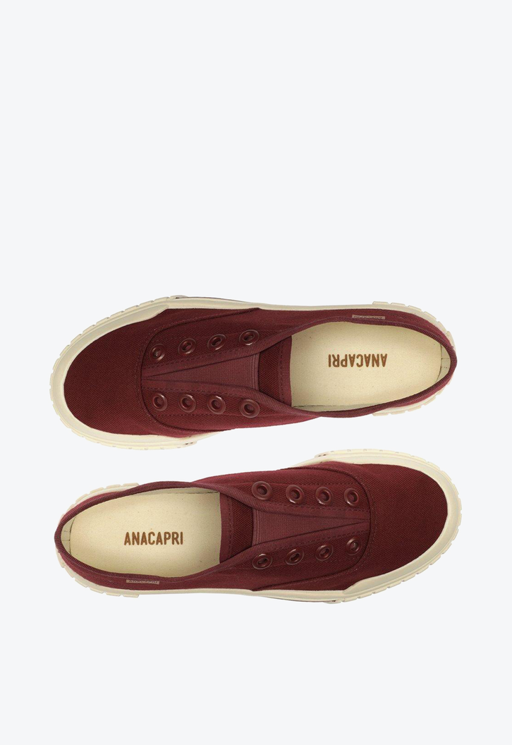 Tênis Slip On Vinho Anacapri Lona Alê