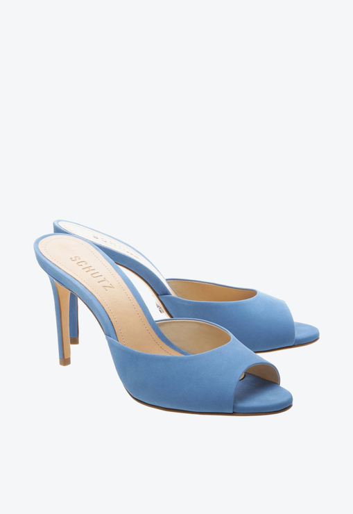 Mule Azul Schutz Paris High Heel New Ocean