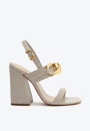 Sandália Bege Claro Schutz Mikka Wide Croco