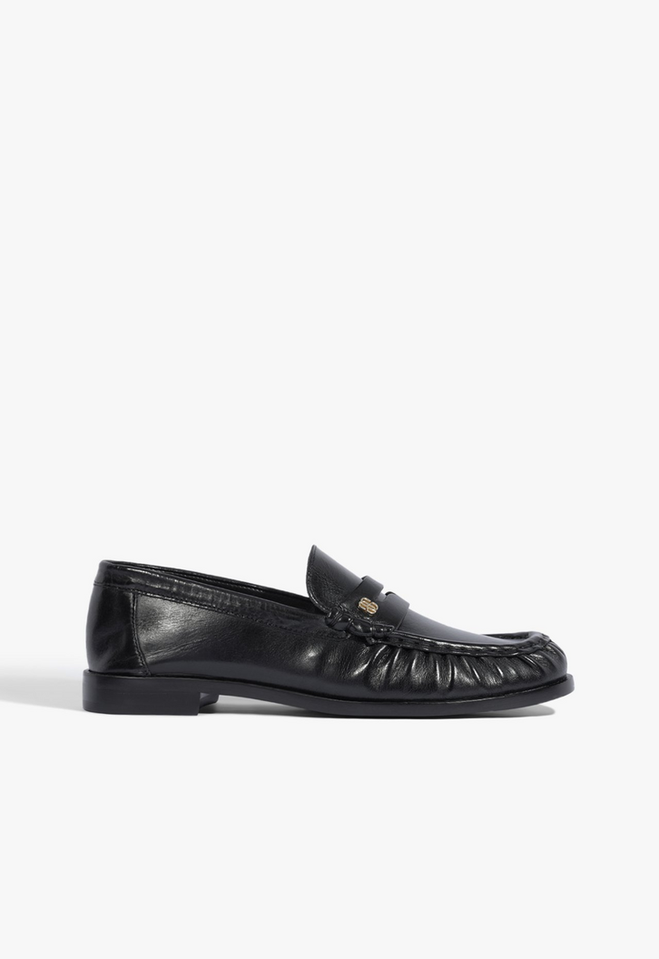 Mocassim Tyche Couro Preto