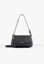 Bolsa Tiracolo Pequena Couro Tina Preta