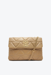 Bolsa Dourada Schutz Shoulder Média Couro