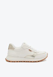 Tênis Branco E Dourado Anacapri Lavínia Sporty