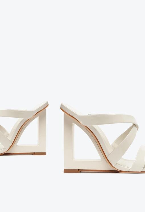 Sandália Mule Anabela Full Color Branca