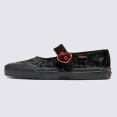Tênis Mary Jane Hearts Black Red
