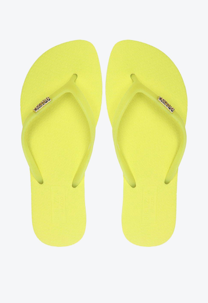 Chinelo de Dedo Amarelo Tiras Jelly Brizza
