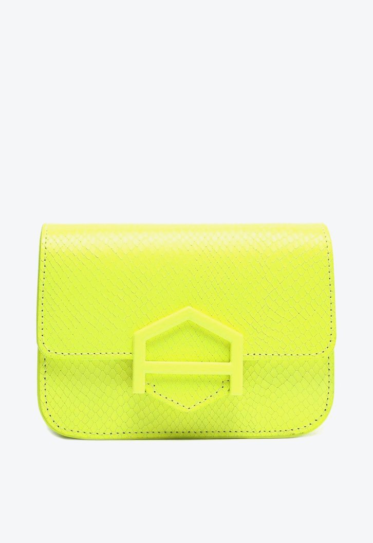 Bolsa Tiracolo Amarela Arezzo Couro Skin Karen Pequena