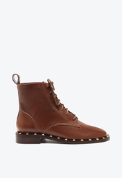 Bota Coturno Marrom Schutz Tachas Couro