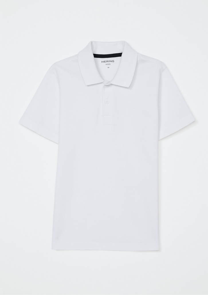 Camisa Polo Branca Hering Infantil Menino Manga Curta Em Piquet