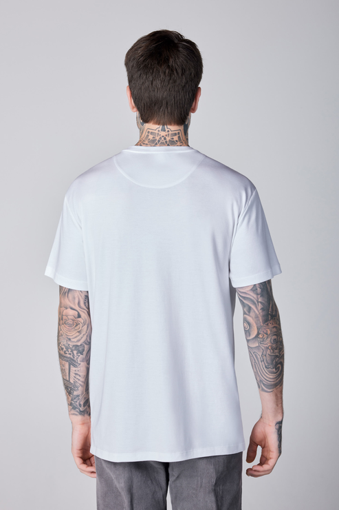 Camiseta Branca Oficina Reserva Pima Premium Gola V