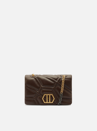 Bolsa Tiracolo Marrom Couro Emma Média Longa