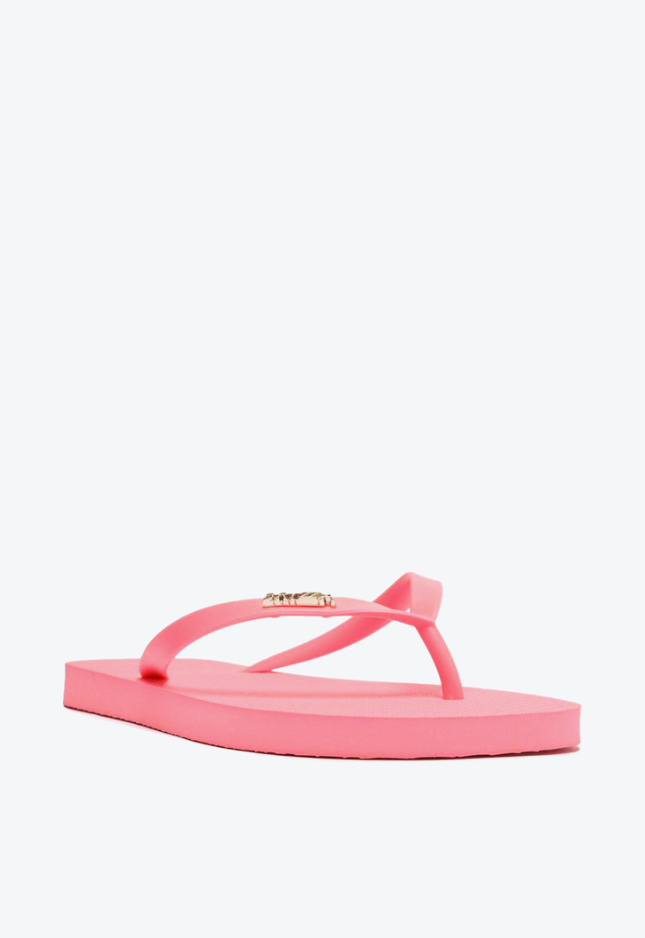 Chinelo de Dedo Rosa Tiras Textura Brizza
