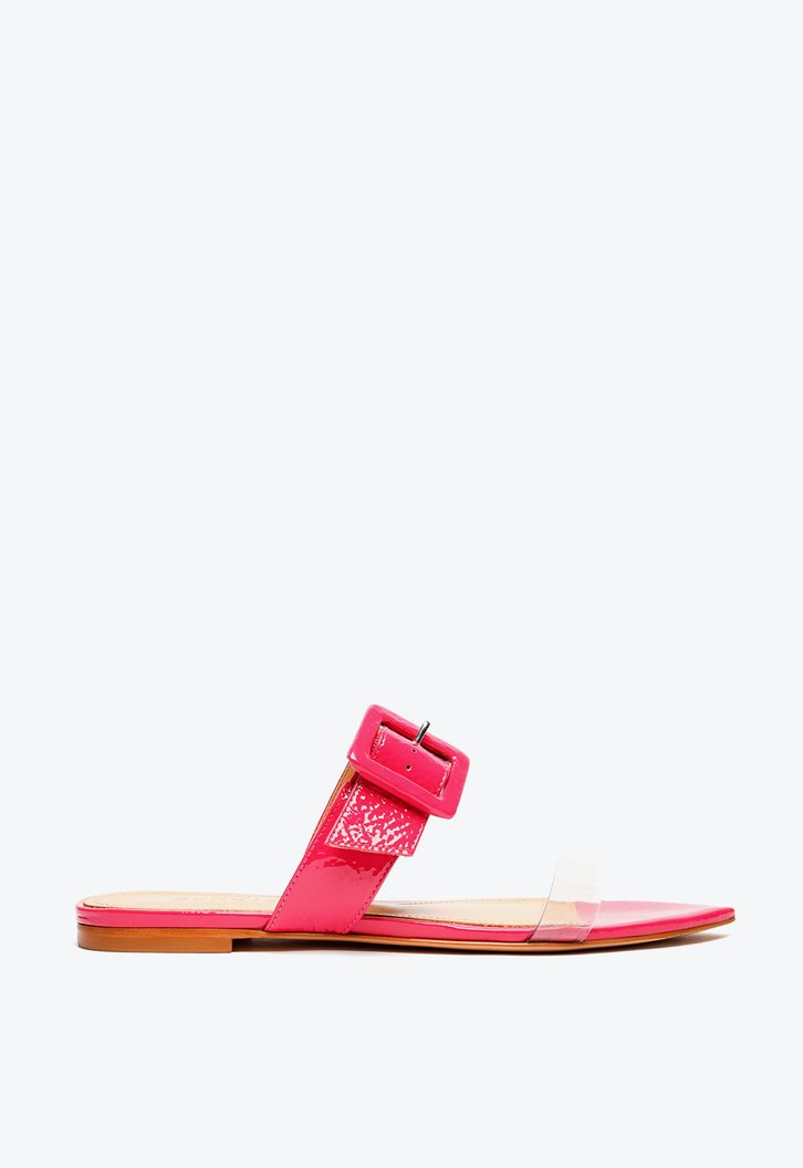 SANDÁLIA RASTEIRA ROSA SCHUTZ VINIL FIVELA
