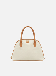 Bolsa Tote Black Arezzo Cru Linho Média Assinatura
