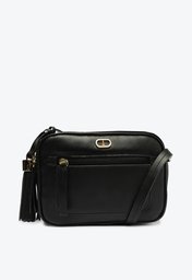 Bolsa Crossbody Preta Anacapri Média Palha
