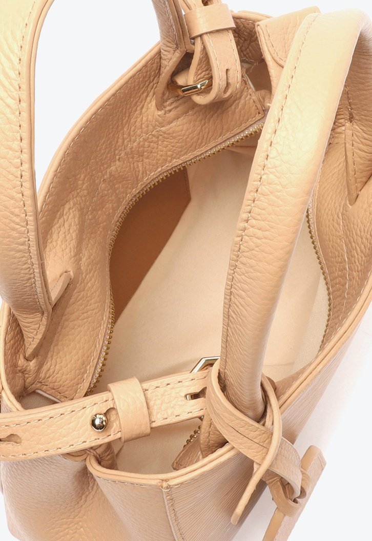 Bolsa Tote Nude Couro Bella Pequena True Sand