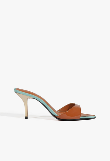 Sandália Mule Elodie Verniz Marrom | ZZ MALL