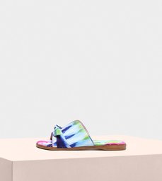 Clarita Slide Leather Tie Dye Bright