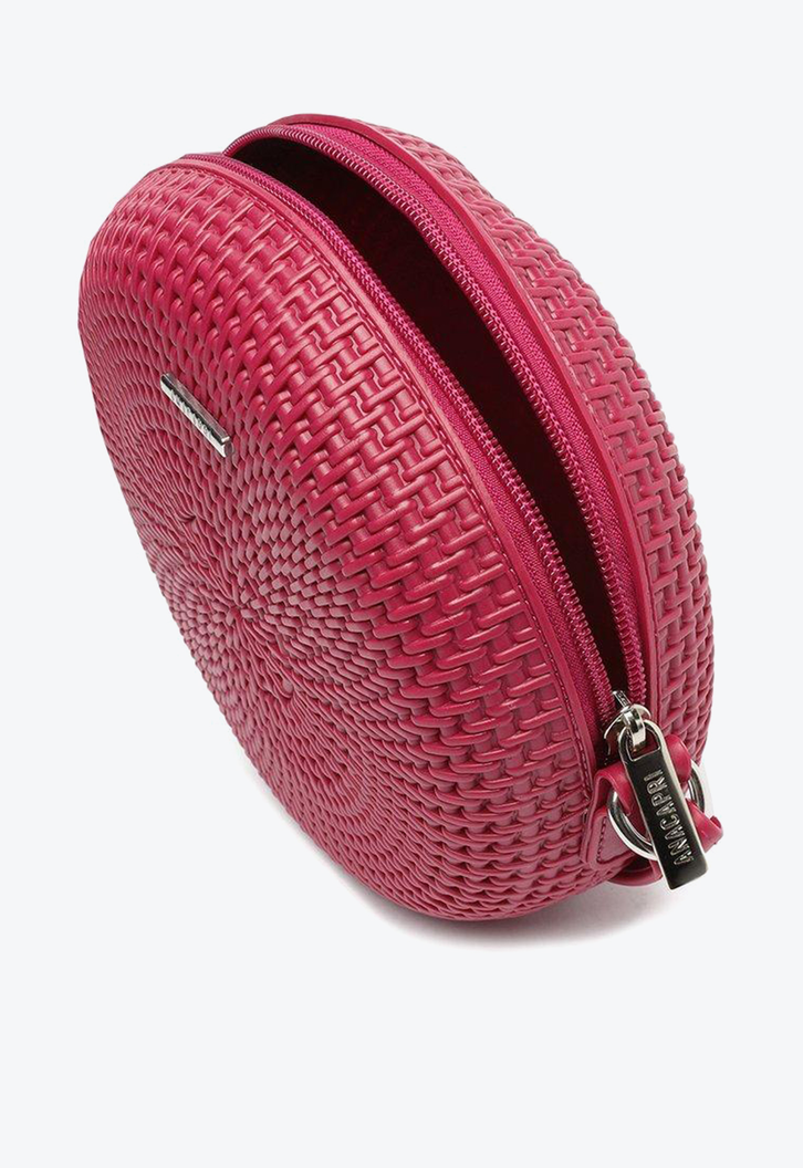 Crossbody Rosa Anacapri Redonda Texturizada