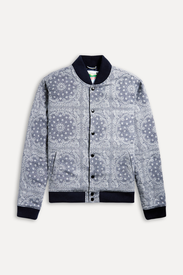 Jaqueta Azul Reserva Bomber Jacquard Bandana