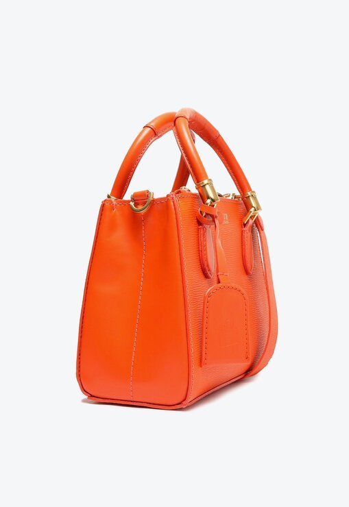 BOLSA MINI TOTE LARANJA SCHUTZ PEQUENA LORENA VERÃO COURO