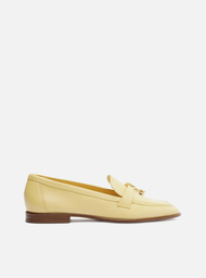 Mocassim Amarelo Arezzo Couro Detalhe Tira