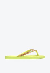 Chinelo De Dedo Amarelo Arezzo Brizza Tiras Coloridas