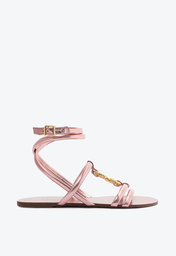 Sandália Rasteira Metalizada Rosa Schutz Ss