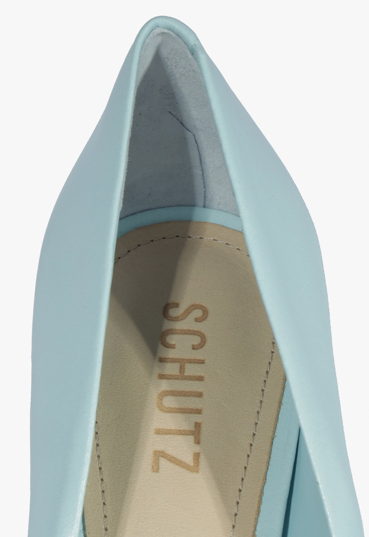 Sapato Scarpin Couro azul