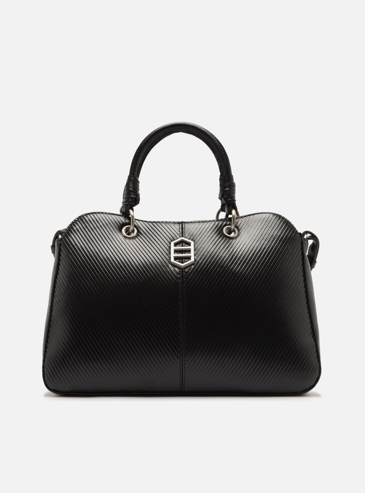 Bolsa Tote Preta Arezzo Couro Grande Metal Bolsa Tote Preta Arezzo Couro Grande Metal