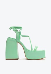 Sandália Plataforma Verde Schutz Aretha Lace Up