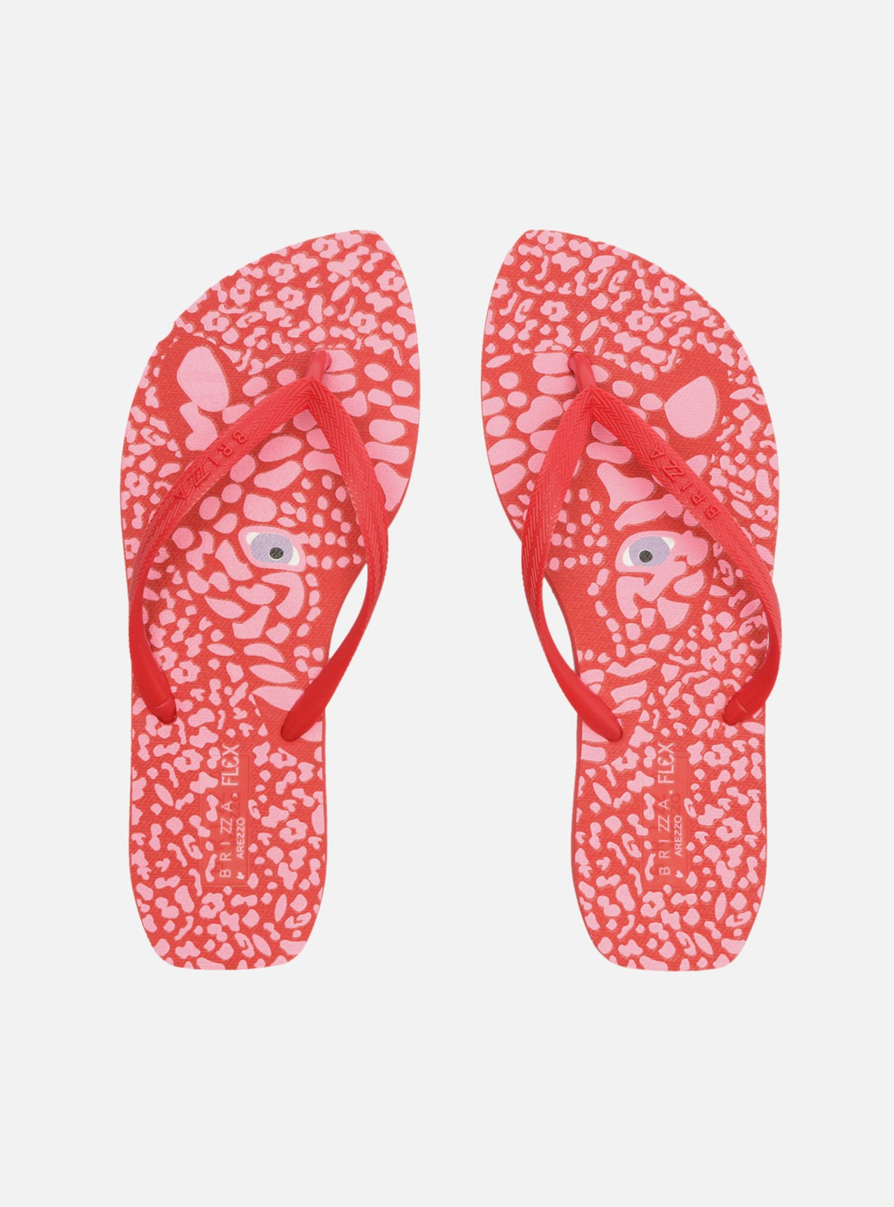 Chinelo de Dedo Vermelho Print Flash Flex | ZZ MALL