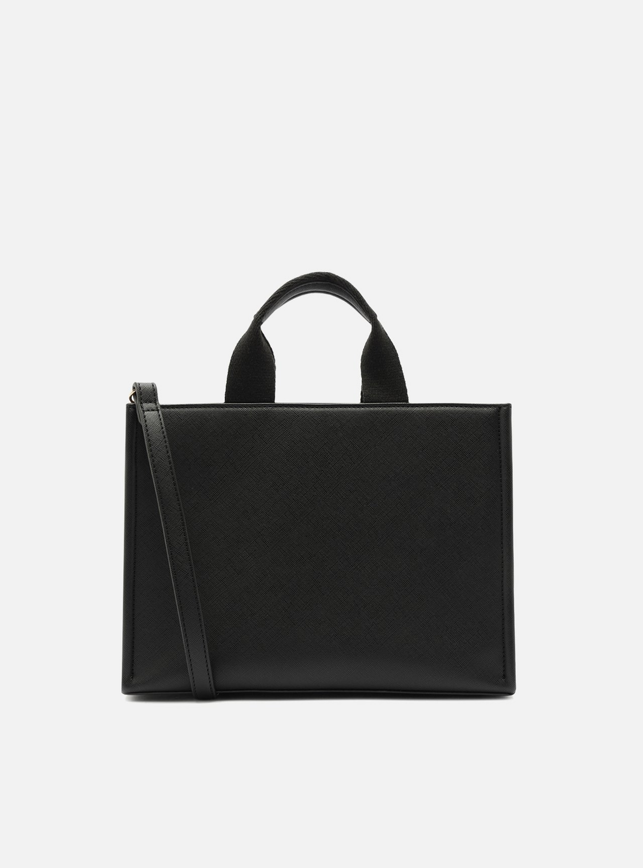 Bolsa Tote Preta Média Bolso Frontal | ZZ MALL