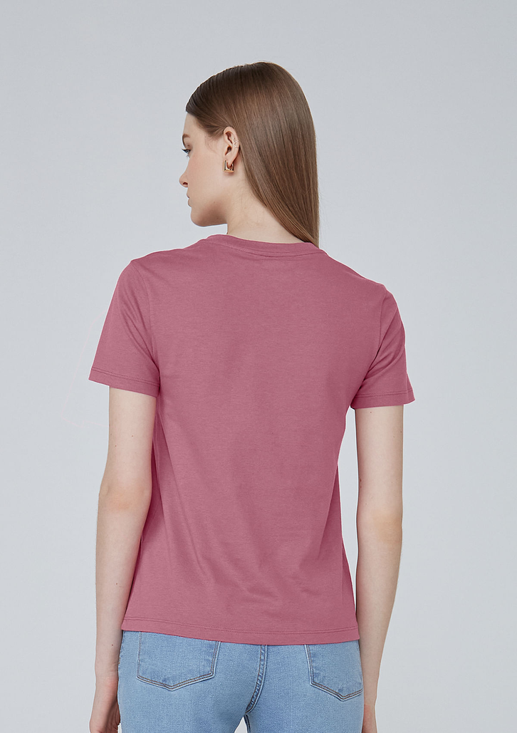 Blusa Rosa Dzarm Manga Curta