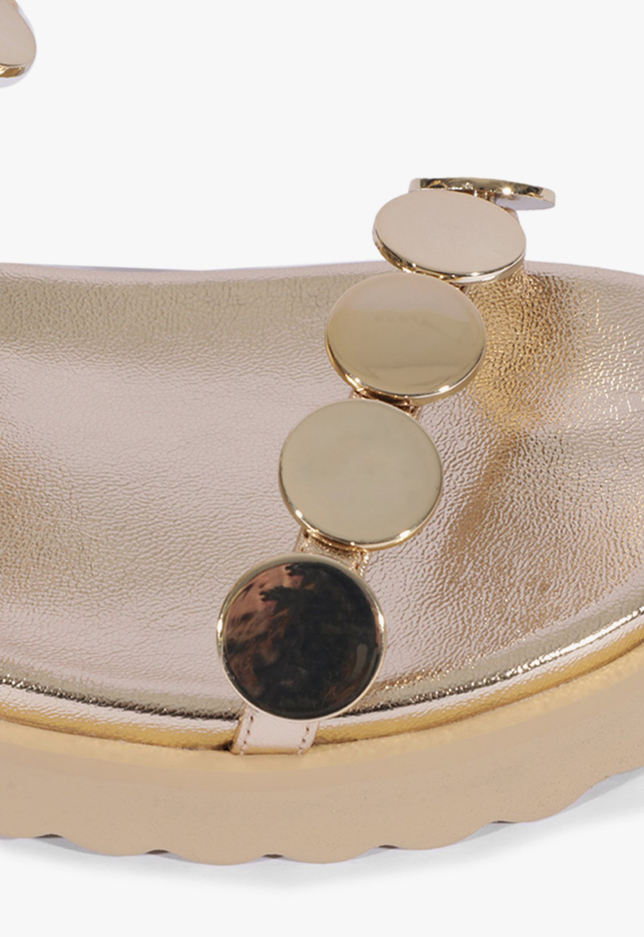 Papete Couro Boho Dourado