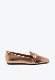 Mocassim Dourado Anacapri Tiras Pop