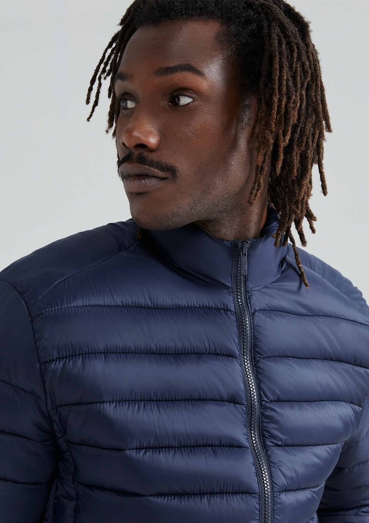 Jaqueta Azul Marinho Hering Básica Masculina Puffer Regular Matelassê