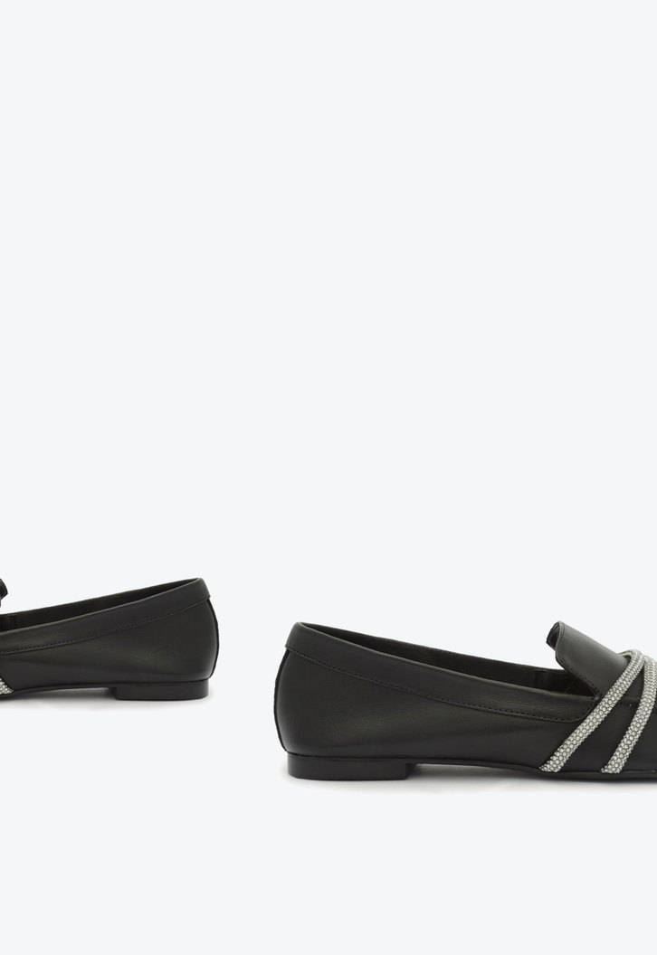 Mocassim Couro Brilho Preto