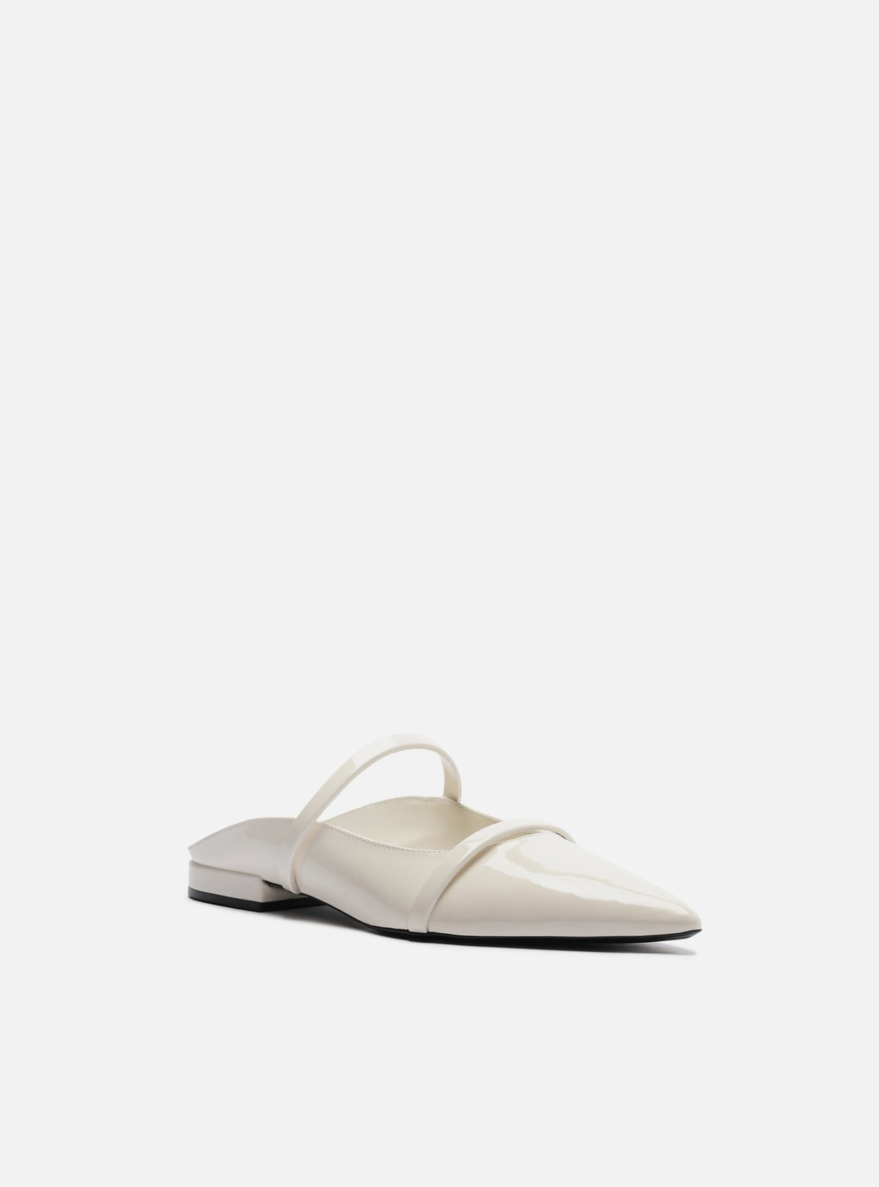 Billlie ムンスア White day トレカ Mule Branca Verniz Bico Fino Tiras | ZZ MALL