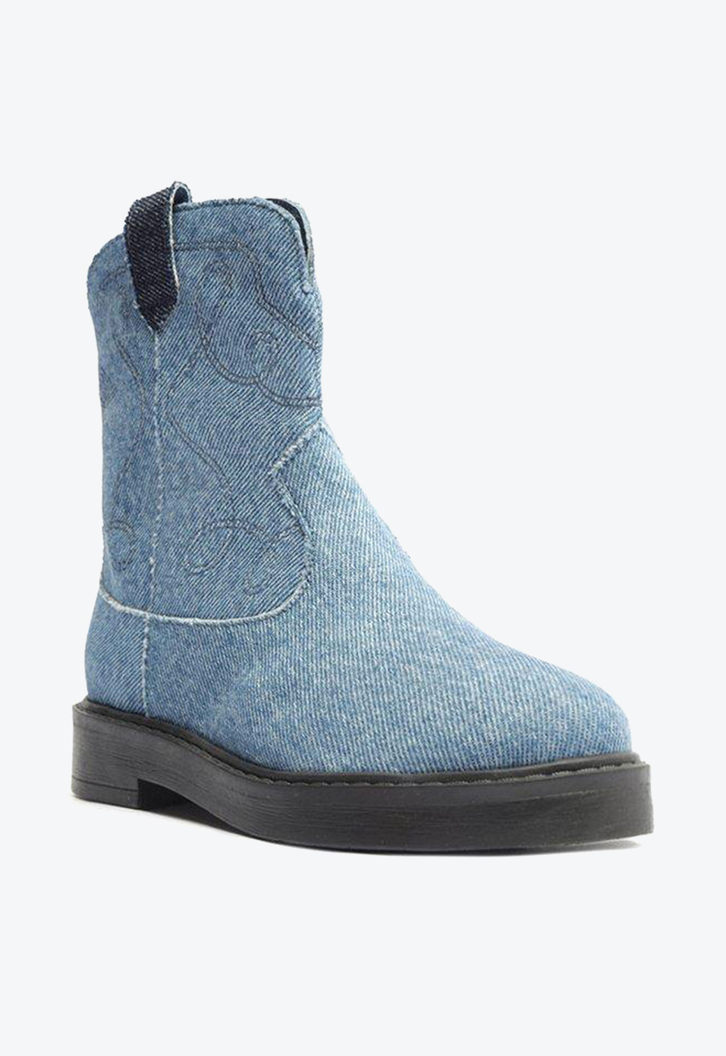 Bota Infantil Western Jeans Arezzo Cano Médio Georgia