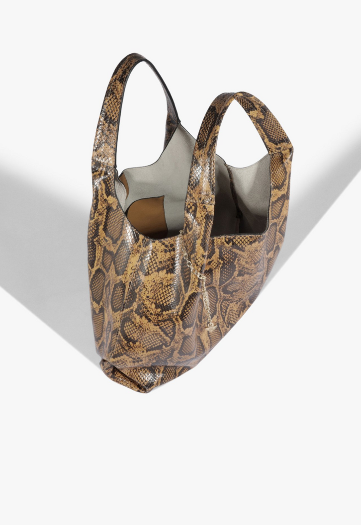 Bolsa Hobo Agnes Couro Snake | ZZ MALL