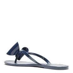 Rasteira Azul Brizza Listras Laço