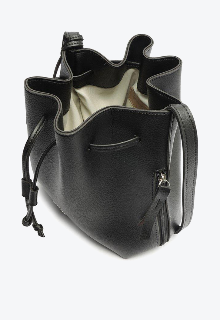 Bolsa Bucket Cartão Preta Anacapri Porta Média